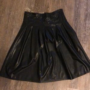 Ya Los Angeles Black Pleather Skirt